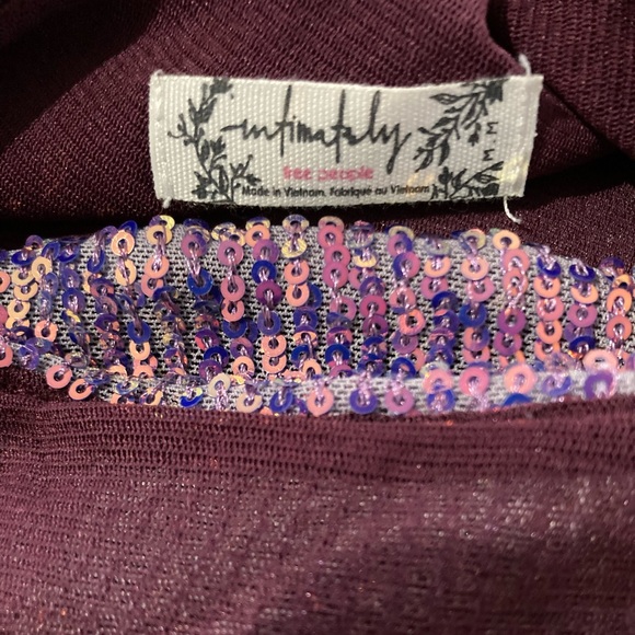 Intimately Free People Sequin Feminine Top Boho Turn It On Flowy Cami Fairy - Picture 5 of 7